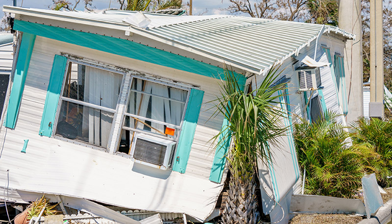 Hurricane Ian damage, trailer